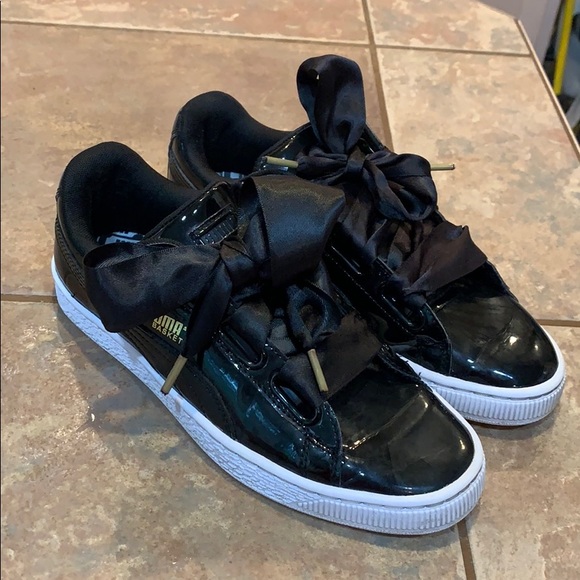 puma basket satin bow